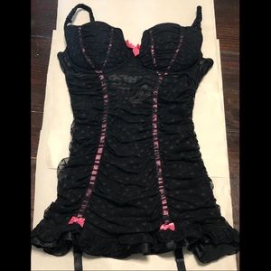 Victoria Secret Lingerie. 36 C. Black & Pink.